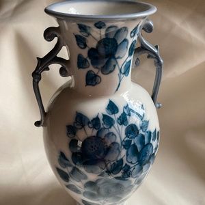 Vintage: Vase USSR Kislovodsk handmade Gzhel porcelain